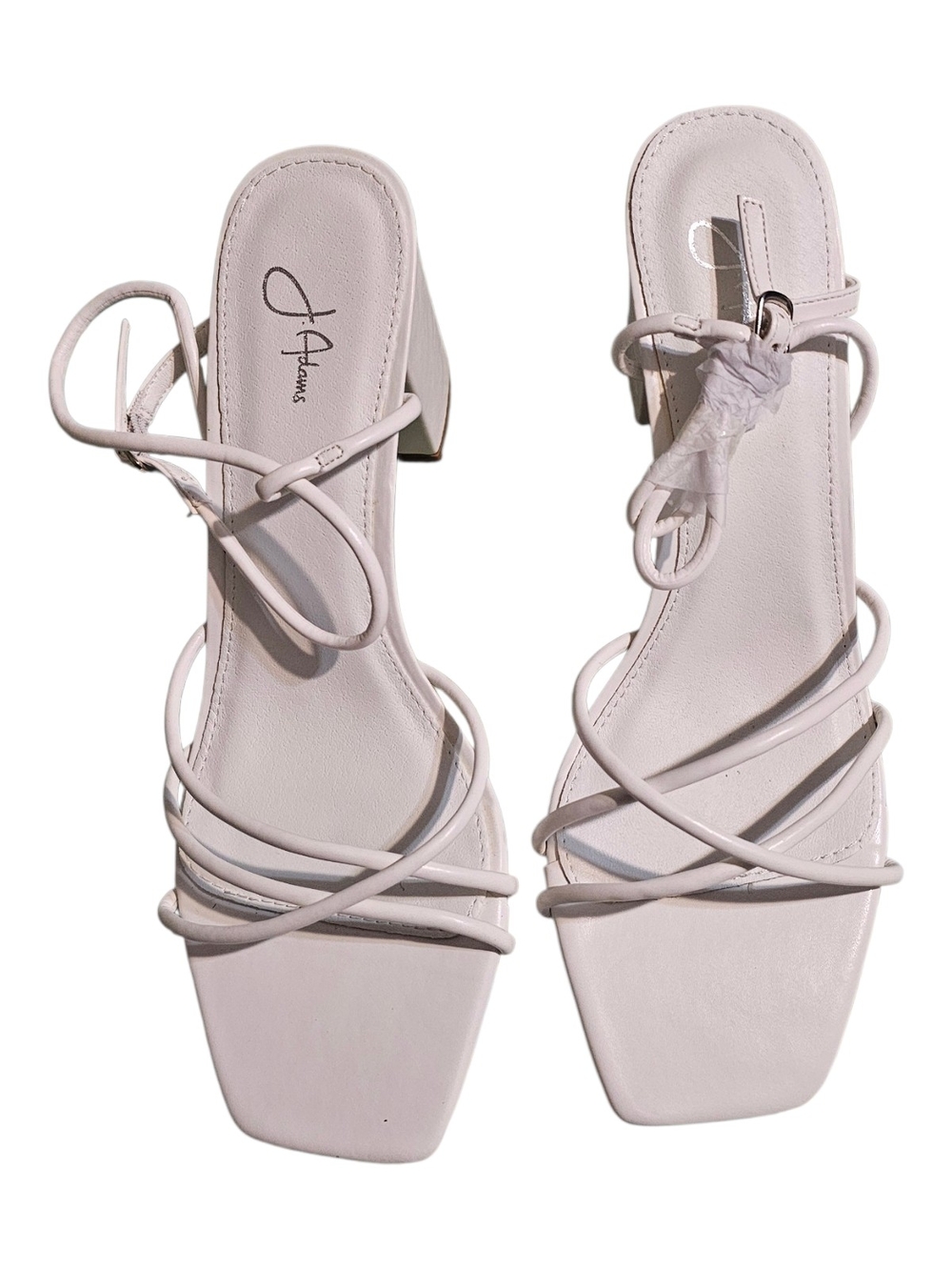 Adams Women's Strappy Square-Toe Block Heel Sandals in Pale Pink